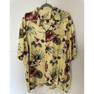 Paradise Bay‎ Hawaiian Shirt Floral Tropical Made in Hawaii Aloha 3XL